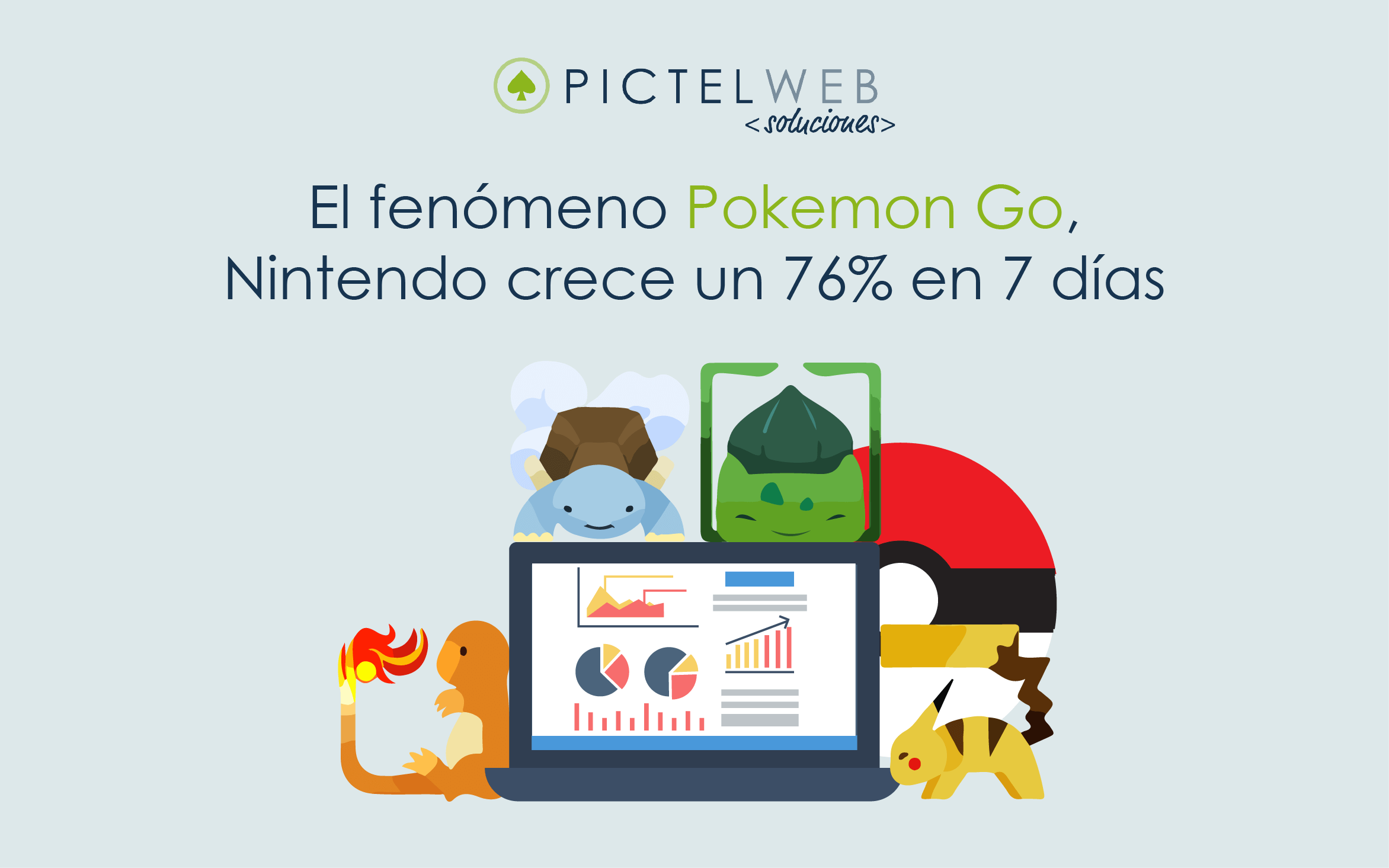 El fenómeno Pokémon Go, Nintendo crece un 76% en 7 días